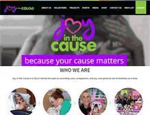 Tablet Screenshot of joyinthecause.org